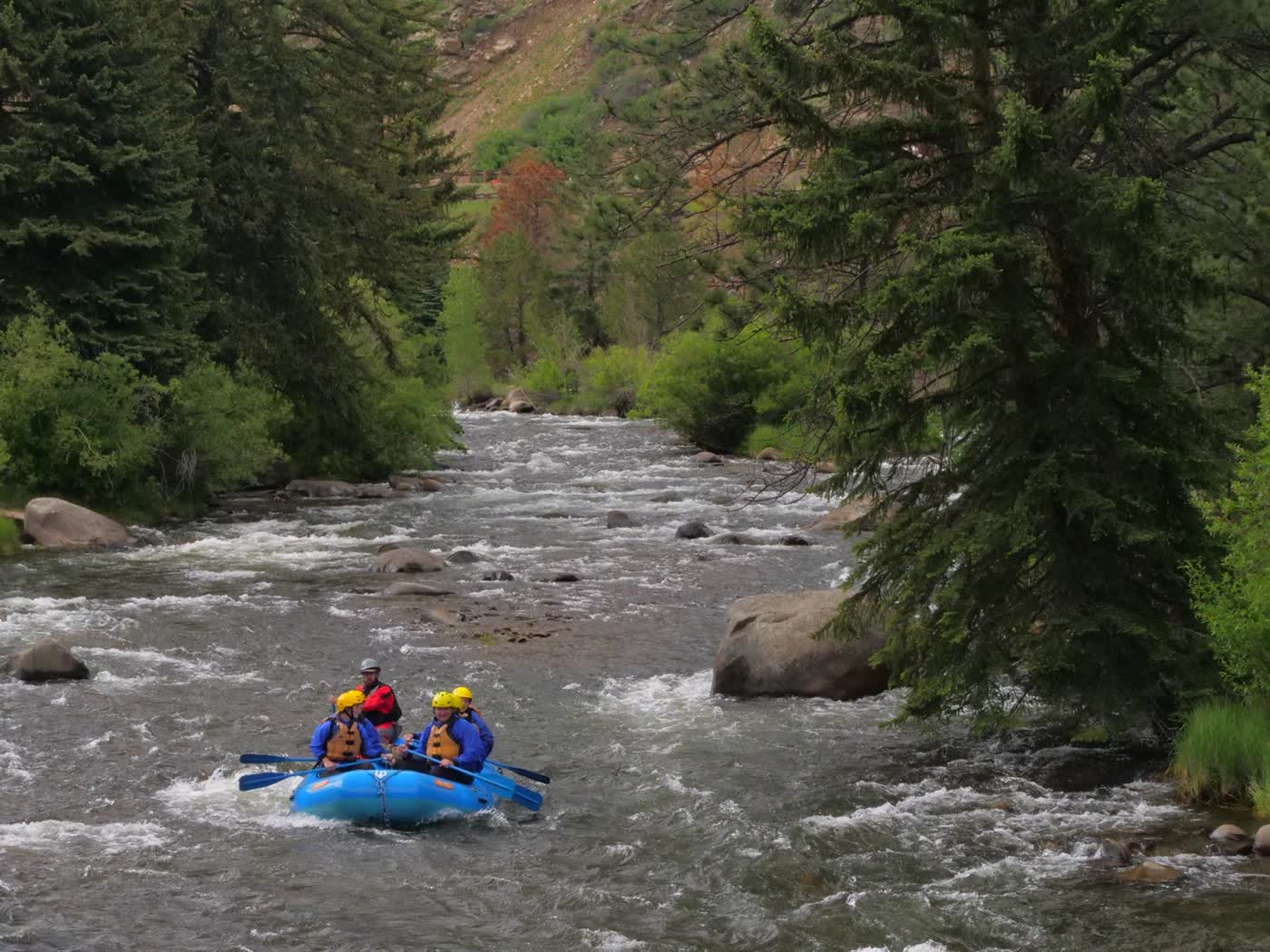 Rafting through Clear Creek canyon